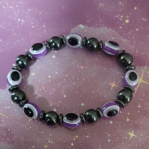 Magnetic Purple and Black Bracelet
